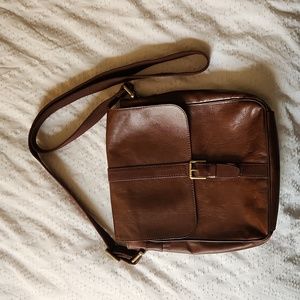 Fossil crossbody leather satchel